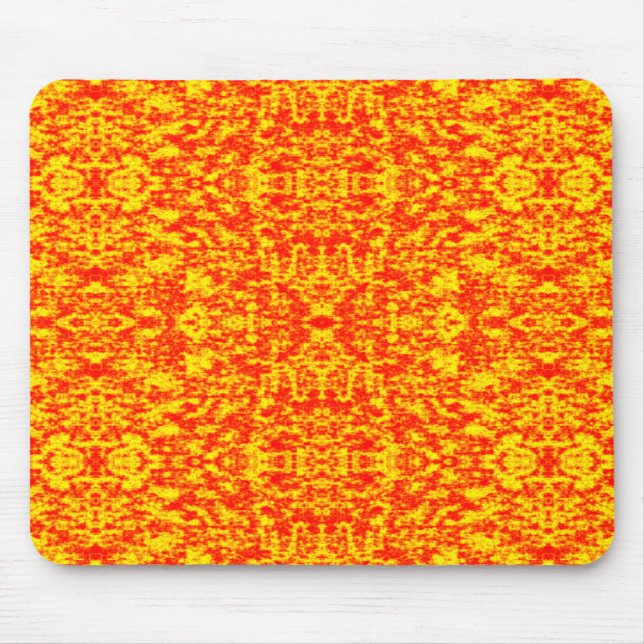 Abstract Fractal In Red And Orange Mouse Mat (Front)