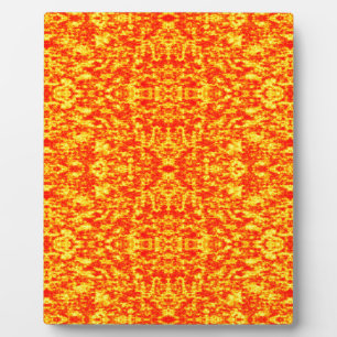 Abstract Fractal In Red And Orange Plaque