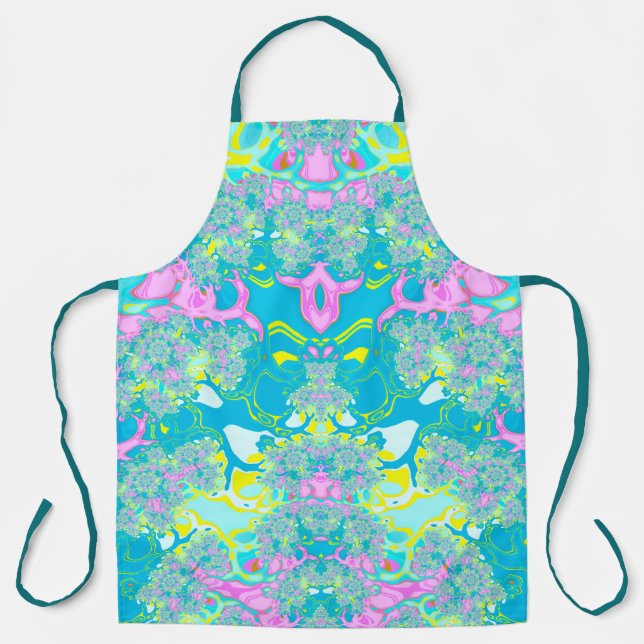 ABSTRACT FRACTAL Multicoloured ~ Apron (Front)