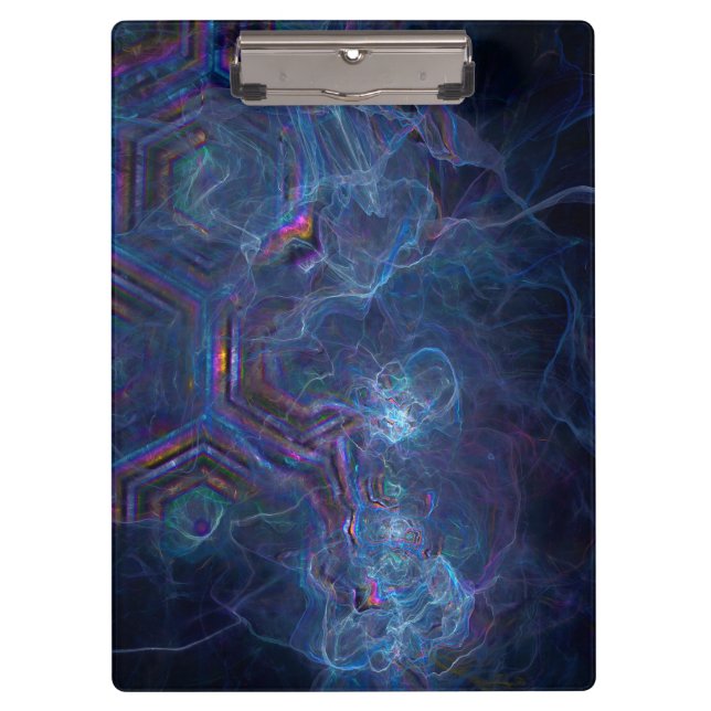 Abstract Fractal Nebula and Geometric Morph Clipboard (Front)