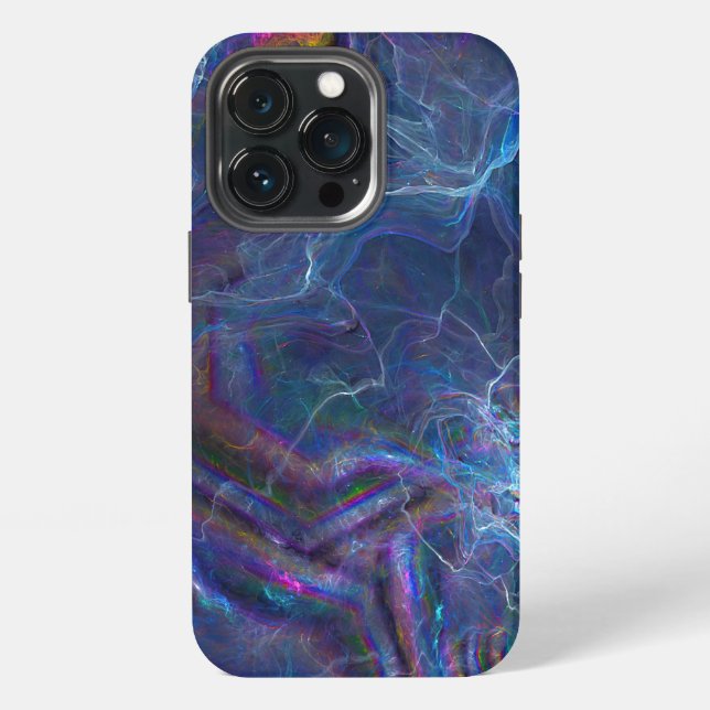 Abstract Fractal Nebula and Geometric Morph iPhone Case (Back)