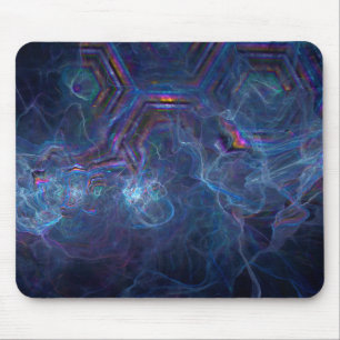 Abstract Fractal Nebula and Geometric Morph Mouse Mat