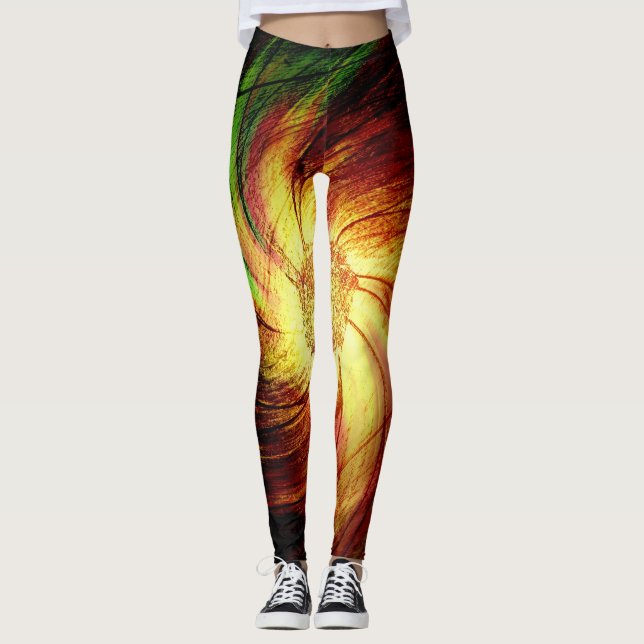 Abstract Fractal Pattern #5 Leggings (Front)