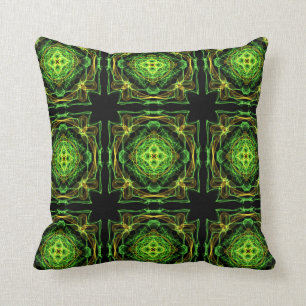 abstract fractal pattern cushion
