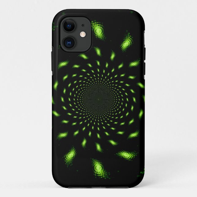 Abstract fractal pattern light green Case-Mate iPhone case (Back)