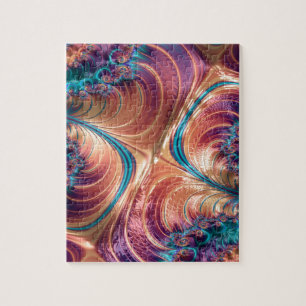 Abstract fractal patterns and shapes. Fractal Art Jigsaw Puzzle