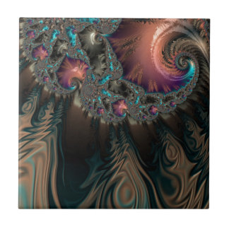 Abstract fractal patterns and shapes. Fractal Art Tile