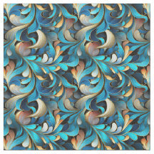 Abstract Fractal Patterns Fabric