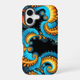 Abstract fractal patterns iPhone 16 case