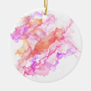 Abstract  Fractal Smoke Ceramic Tree Decoration
