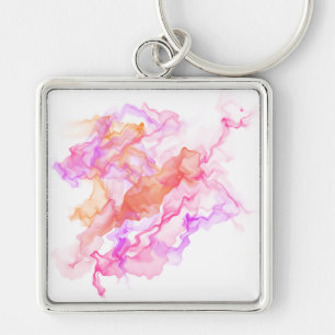 Abstract  Fractal Smoke Key Ring