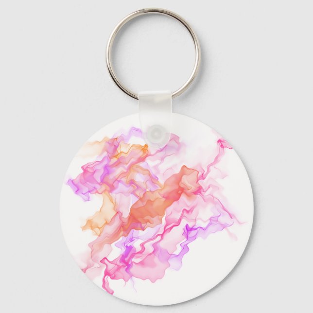 Abstract  Fractal Smoke Key Ring (Front)