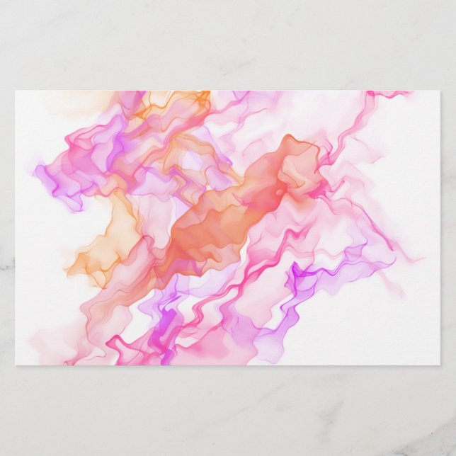 Abstract  Fractal Smoke Stationery (Front)