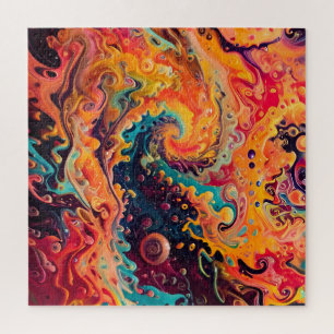 Abstract fractal texture jigsaw puzzle