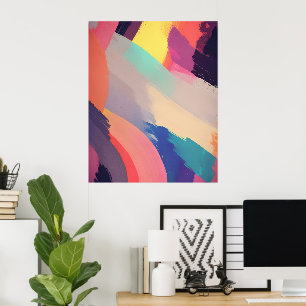 Abstract fractal texture poster