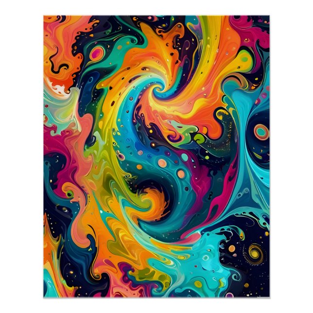 Abstract fractal texture poster (Front)