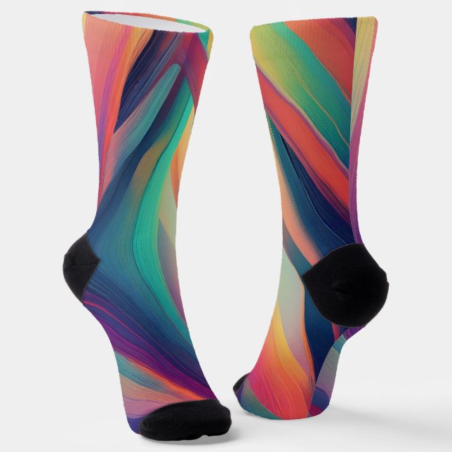Abstract fractal texture socks (Angled)