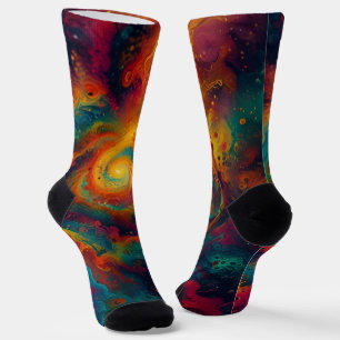 Abstract fractal texture socks
