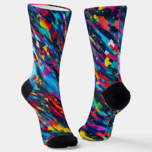 Abstract fractal texture socks