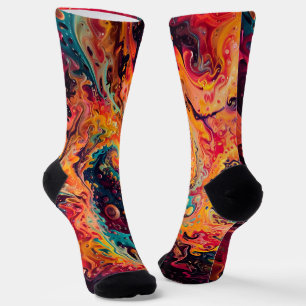 Abstract fractal texture socks