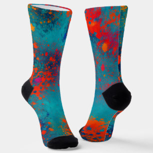 Abstract fractal texture socks