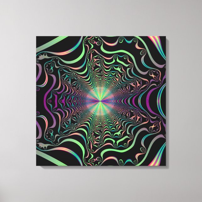 Abstract Fractal Web Wrapped Canvas Print (Front)