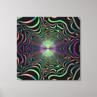 Abstract Fractal Web Wrapped Canvas Print