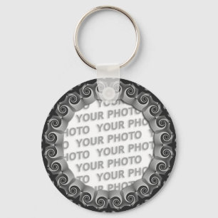 Abstract frame ARTs GEO 1 + your photo Key Ring