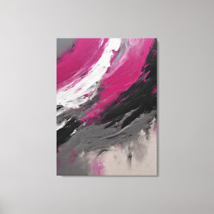 Abstract frame, beige, magenta, black, gray and pa canvas print