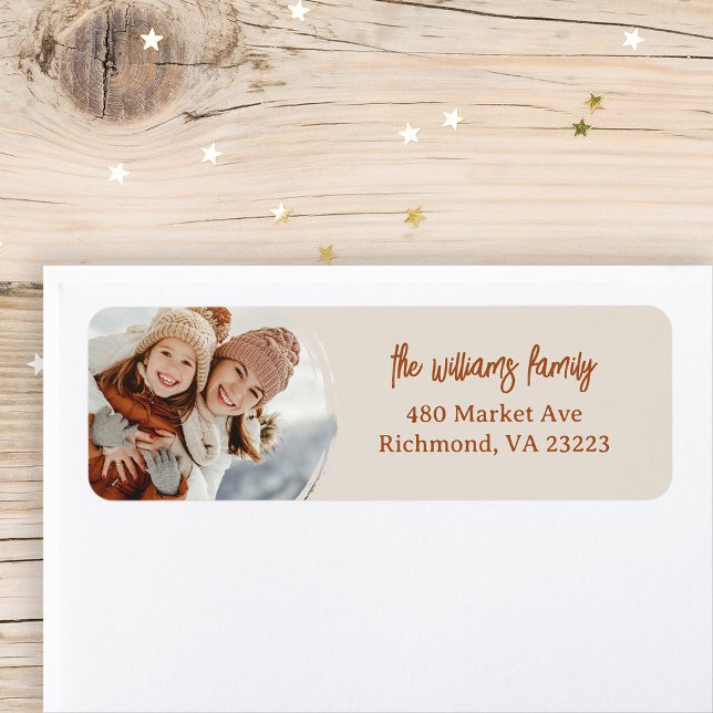 Abstract Frame Custom Photo Return Address Labels (Creator Uploaded)
