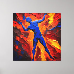 Abstract Frame in Canvas The Constructor of Atoms Print