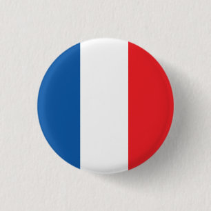 Abstract France Flag, French Colours Button