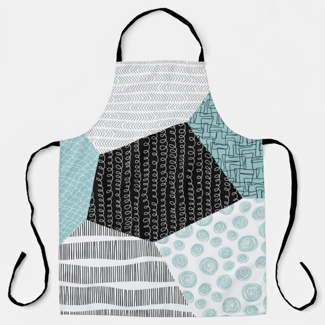 Abstract Freehand Drawing: Artistic Background. Apron (Front)