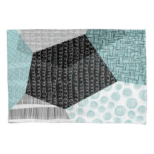 Abstract Freehand Drawing: Artistic Background. Pillowcase