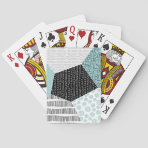 Abstract Freehand Drawing: Artistic Background. Playing Cards