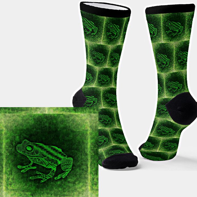 Abstract Frog on Green Socks (Creator Uploaded)