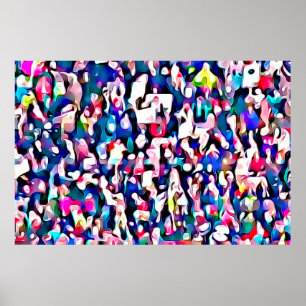 Abstract from Photo at the March for Women Protest Poster