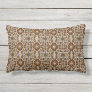 Abstract Frozen Leaf Nature Outdoor Lumbar Pillow