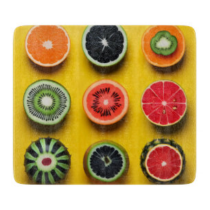 Abstract Fruit Colours Cutting Board