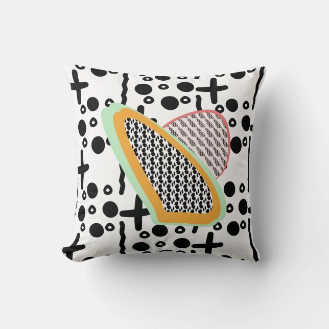 Abstract Fruit Papaya Dragonfruit Pattern   Throw  Cushion (Front)