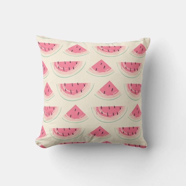 Abstract fruit seamless pattern. Creative colorful Cushion (Front)