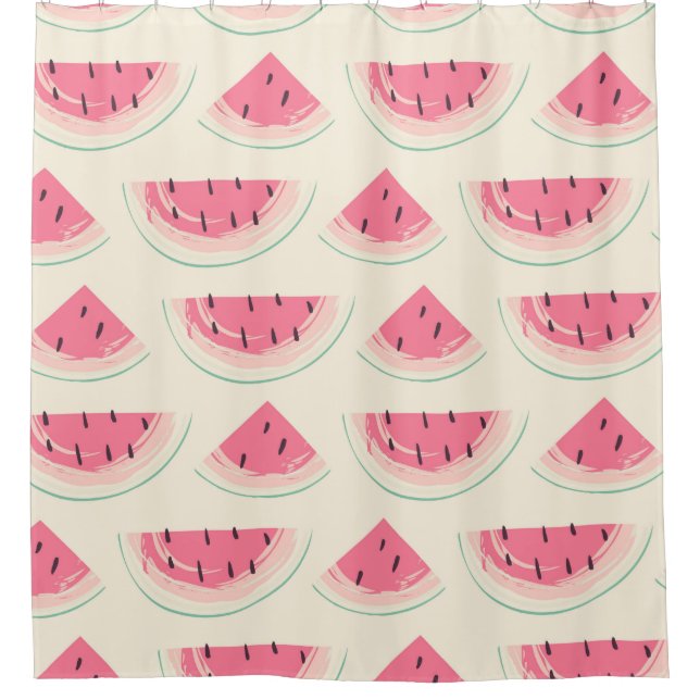 Abstract fruit seamless pattern. Creative colourfu Shower Curtain (Front)