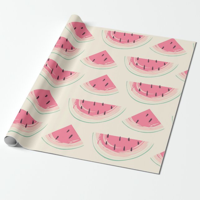 Abstract fruit seamless pattern. Creative colourfu Wrapping Paper (Unrolled)