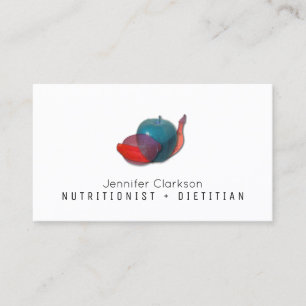 Abstract fruit transparent image business card