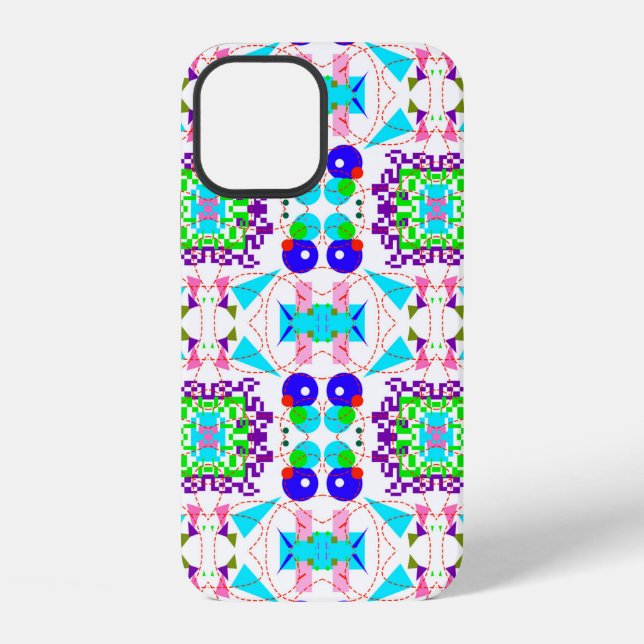 Abstract fun background. Colour shapes pattern.abs iPhone Case (Back)