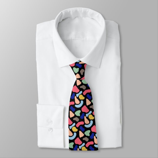 Abstract fun modern cute kids summer shapes figure tie (Tied)