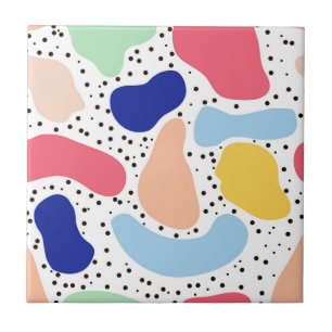 Abstract fun modern cute kids summer shapes figure tile
