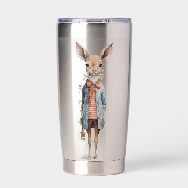 Abstract Funky Female Deer Insulated Tumbler (Front)