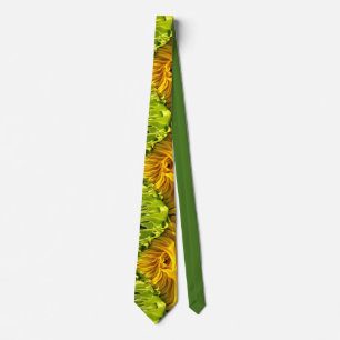 Abstract funky retro Sunflower, scared geometry  Tie