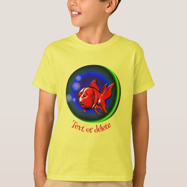 Abstract Funny Red Goldfish Personalised  T-Shirt (Front)